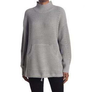 RDI Womens Mock Neck Kangaroo Pocket Tunic Sweater Size XL Pointelle Nordstrom